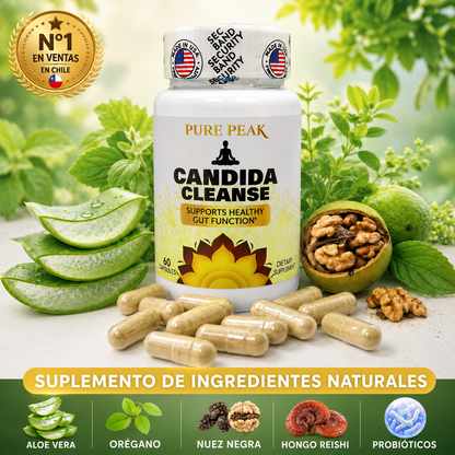 🍄 CANDIDA CLEANSE ORIGINAL 🌿 - Frasco 60 Cápsulas - Desintoxica tu cuerpo y renueva tu salud y energía
