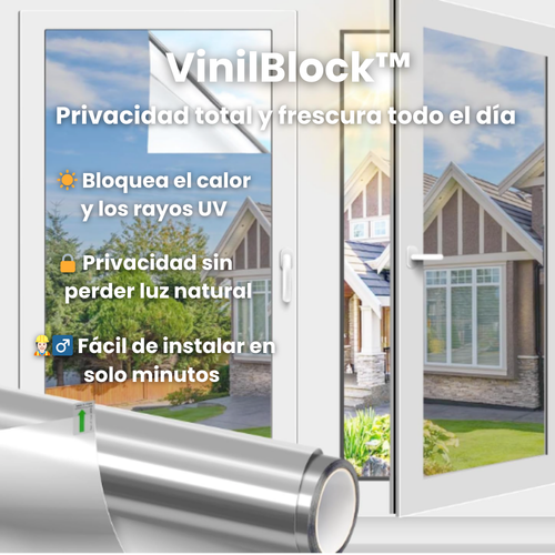 VinilBlock™ Protección UV y Efecto Espejo - Rollo de 60cm x 5mts
