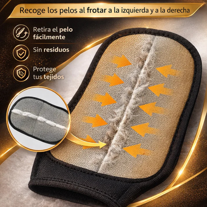 Guante QuitaPelos™ Mascotas - Pelos, pelitos y pelusas