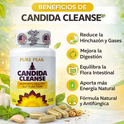 🍄 CANDIDA CLEANSE ORIGINAL 🌿 - Frasco 60 Cápsulas - Desintoxica tu cuerpo y renueva tu salud y energía
