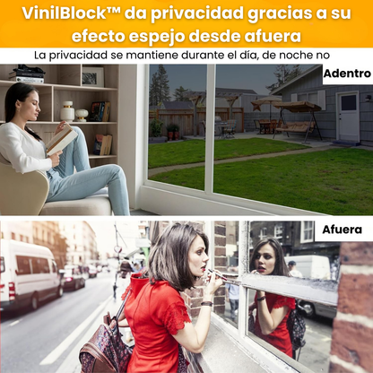 VinilBlock™ Protección UV y Efecto Espejo - Rollo de 60cm x 5mts