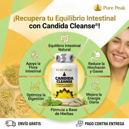 🍄 CANDIDA CLEANSE ORIGINAL 🌿 - Frasco 60 Cápsulas - Desintoxica tu cuerpo y renueva tu salud y energía