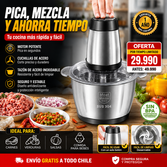 Picadora Eléctrica para Verduras y Carnes - 🇨🇱 Especial Dieciochero🍷