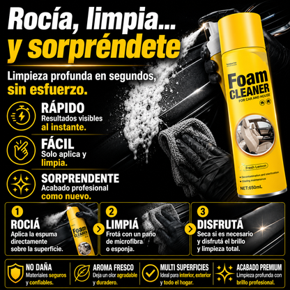 Espuma Mágica Multiuso - ¡Limpieza total en segundos!