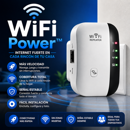 WiFi Power™ - Repetidor y Amplificador de señal WiFi