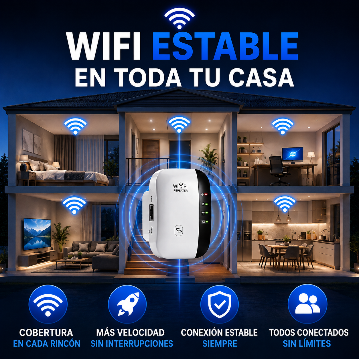 WiFi Power™ - Repetidor y Amplificador de señal WiFi