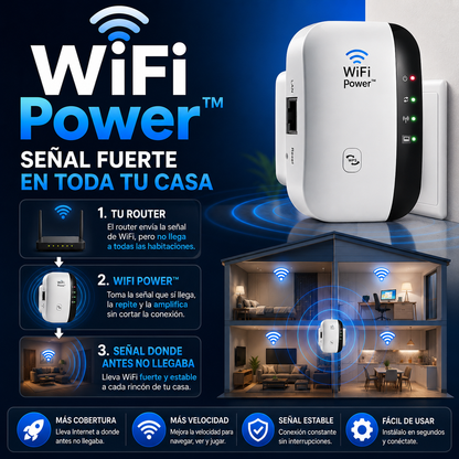 WiFi Power™ - Repetidor y Amplificador de señal WiFi