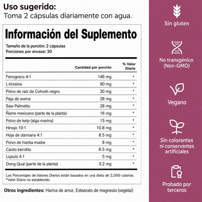 TrueFem® Balance 60 Cápsulas ORIGINAL - Recupera tu Salud Femenina y Equilibrio Hormonal + Envío Gratis