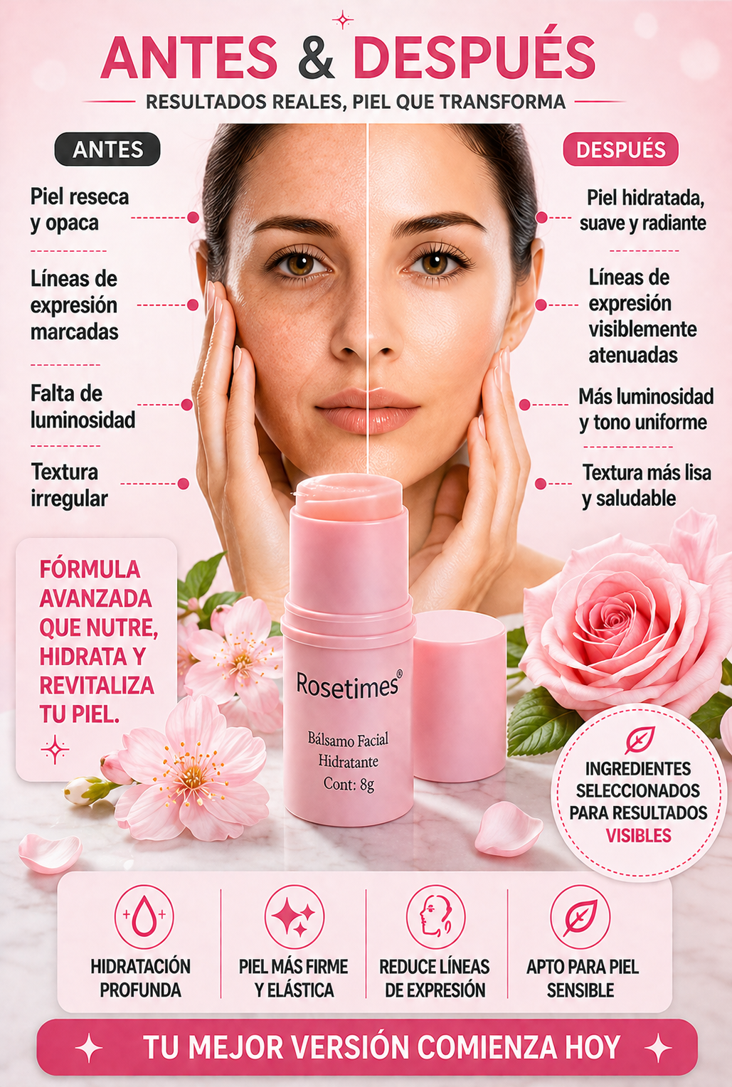 ROSETIMES™ - BÁLSAMO FACIAL HIDRATANTE ANTIEDAD