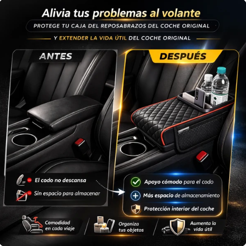 AutoComfort™ 5 en 1 – Reposabrazos Multifuncional + Organizador Asiento Trasero de REGALO