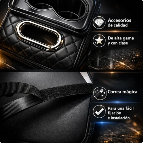 AutoComfort™ 5 en 1 – Reposabrazos Multifuncional + Organizador Asiento Trasero de REGALO