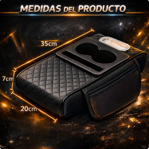 AutoComfort™ 5 en 1 – Reposabrazos Multifuncional + Organizador Asiento Trasero de REGALO