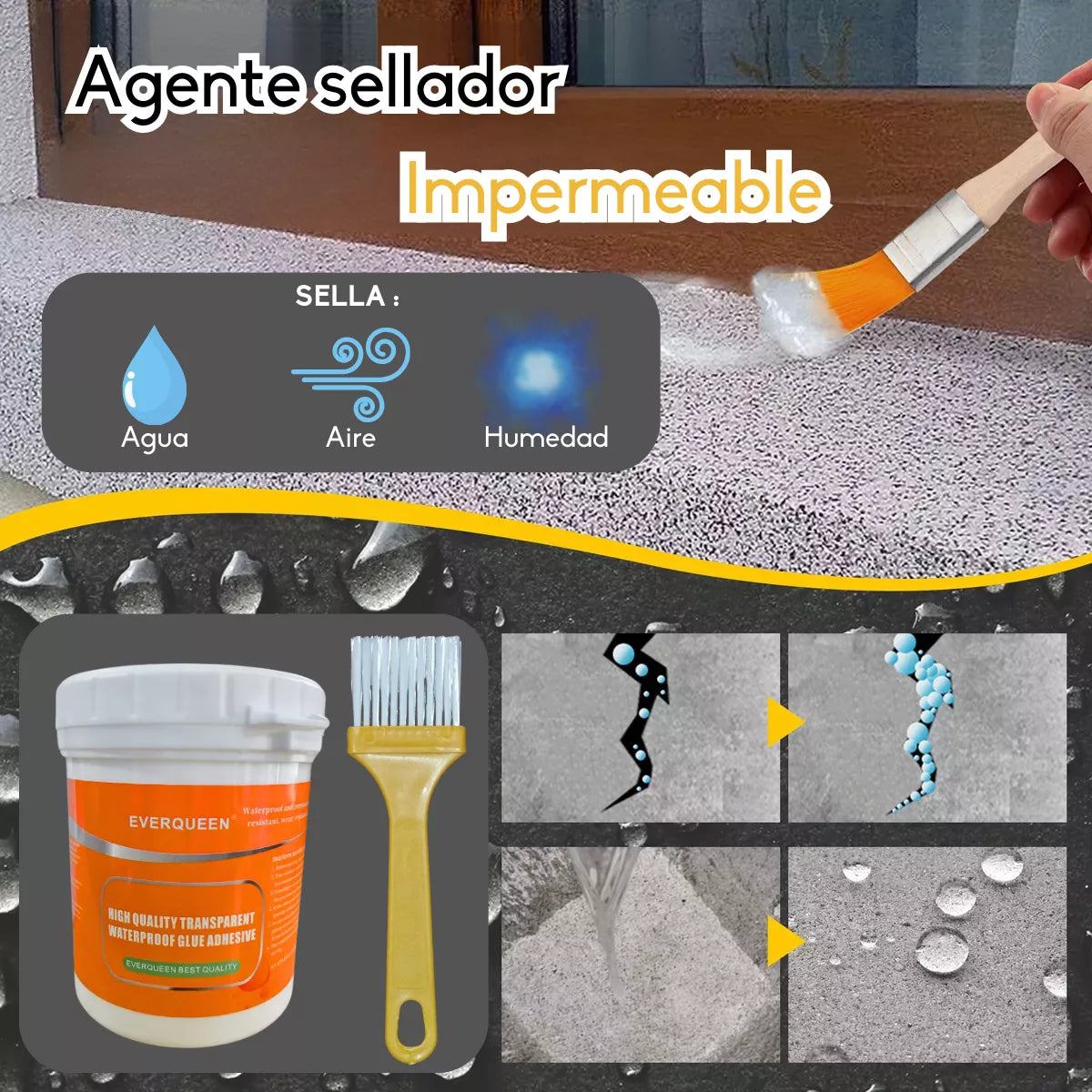 Sellador Tapagotera Impermeable Líquido