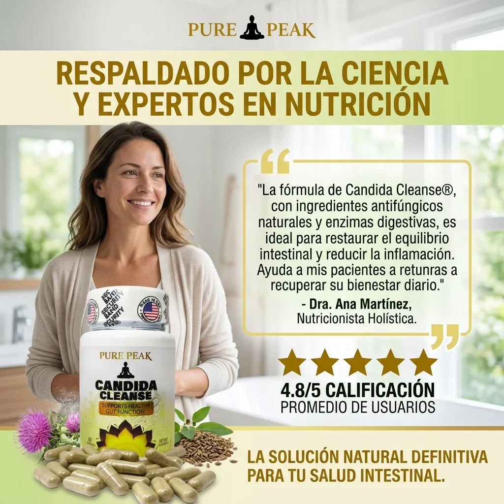 🍄 CANDIDA CLEANSE ORIGINAL 🌿 - Frasco 60 Cápsulas - Desintoxica tu cuerpo y renueva tu salud y energía